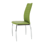 Jedálenská stolička, ekokoža zelená/chróm, DELA