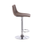 Barová stolička, sivohnedá/kov, LENOX