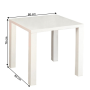 Jedálenský stôl, biela vysoký lesk HG, ASPER NEW TYP 5