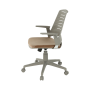 Kancelárska stolička, sivá/hnedá, DARIUS