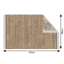 Obojstranný koberec, vzor/hnedá, 180x270, MADALA