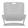 Stohovateľná stolička, sivá, NERGIS