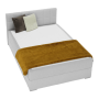 Boxspringová posteľ 140x200, svetlosivá, FERATA KOMFORT