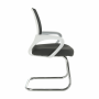 Zasadacia stolička, sivá/biela, SANAZ TYP 3