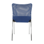 Zasadacia stolička, modrá/čierna/chróm, ALTAN