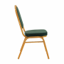Stohovateľná stolička, zelená/zlatý náter, ZINA 3 NEW