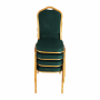 Stohovateľná stolička, zelená/zlatý náter, ZINA 3 NEW