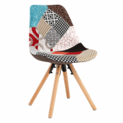 Jedálenská stolička, patchwork farebná, GLORIA