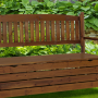 Záhradná lavička, hnedá, 150cm, AMULA