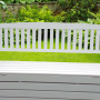 Záhradná lavička, biela, 150cm, AMULA