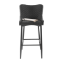 Barová stolička, sivá/čierna, CEZARIA