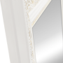 Stojanové zrkadlo, biela/bielo-zlatý ornament, LAVAL