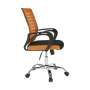 Kancelárska stolička, oranžová/čierna, LIZBON NEW