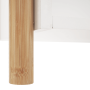 2-poličkový regál, prírodný bambus/biela, BALTIKA TYP 1