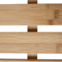 Protišmyková predložka do kúpeľne, prírodný lakovaný bambus, KLERA