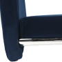 Jedálenská stolička, modrá Velvet látka/svetlé šitie, ABIRA NEW