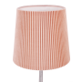 Stolná lampa, kov/ružové textilné tienidlo, GAIDEN