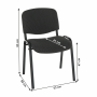 Kancelárska stolička, sivá, ISO NEW C26