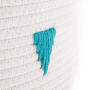 TEMPO-KONDELA PRAJA, pletený kôš, biela/farebný vzor, 35x45 cm