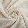 TEMPO-KONDELA TAVAU, pletená deka so strapcami, béžová/vzor, 150x200 cm