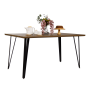 Jedálenský stôl, dub/čierna, 150x80 cm, FRIADO