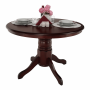 Jedálenský stôl, okrúhly, gaštan, priemer 106 cm, TABLOS
