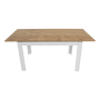 Rozkladací stôl, biela/dub wotan 135-184x86 cm, VILGO
