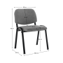 Kancelárska stolička, sivá, ISO 2 NEW