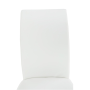 Jedálenská stolička, ekokoža biela/kov, VESATA TYP 3