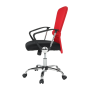 Kancelárske kreslo, červená/čierna, AEX