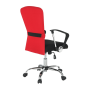 Kancelárske kreslo, červená/čierna, AEX