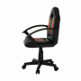 Kancelárske kreslo, ekokoža čierna/oranžová, MADAN