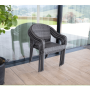 Záhradná stohovateľná stolička, sivá, BINGA