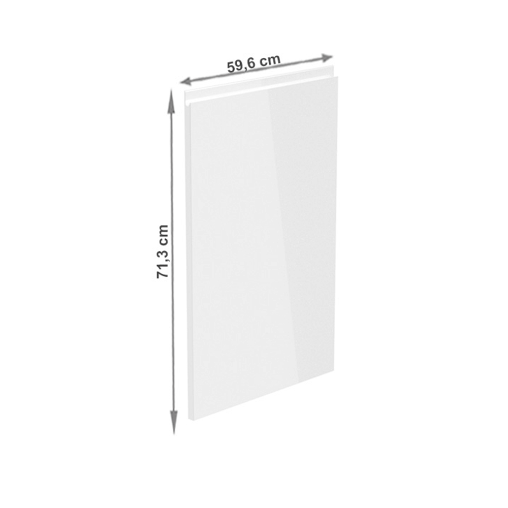 Dvierka na umývačku riadu, biela extra vysoký lesk HG, 59,6x71,3, AURORA - Image 6