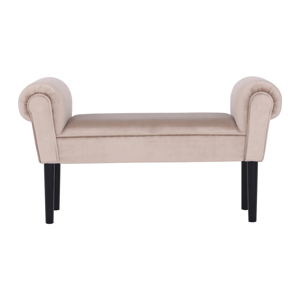 Lavica, Velvet látka, béžovosivá/čierna, BURDA - Image 8