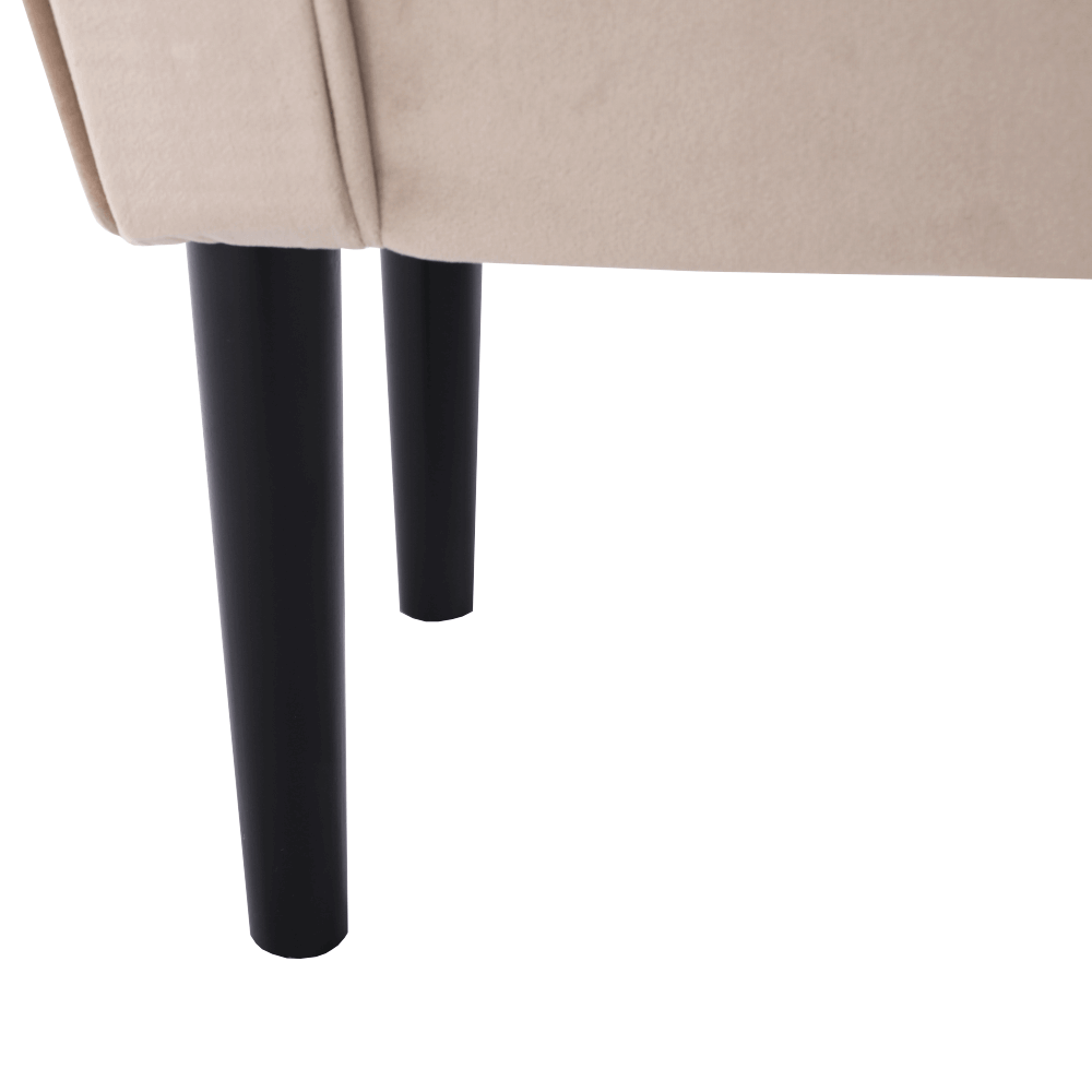 Lavica, Velvet látka, béžovosivá/čierna, BURDA - Image 11