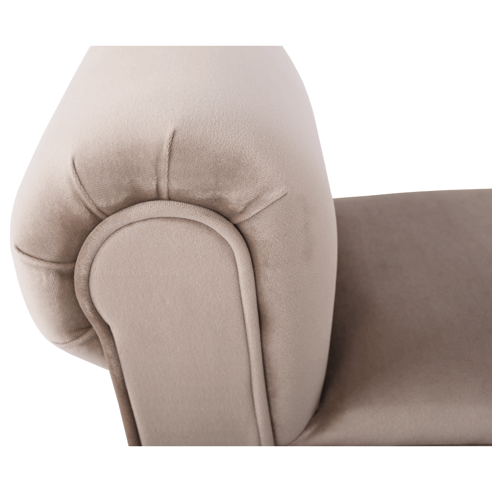 Lavica, Velvet látka, béžovosivá/čierna, BURDA - Image 12