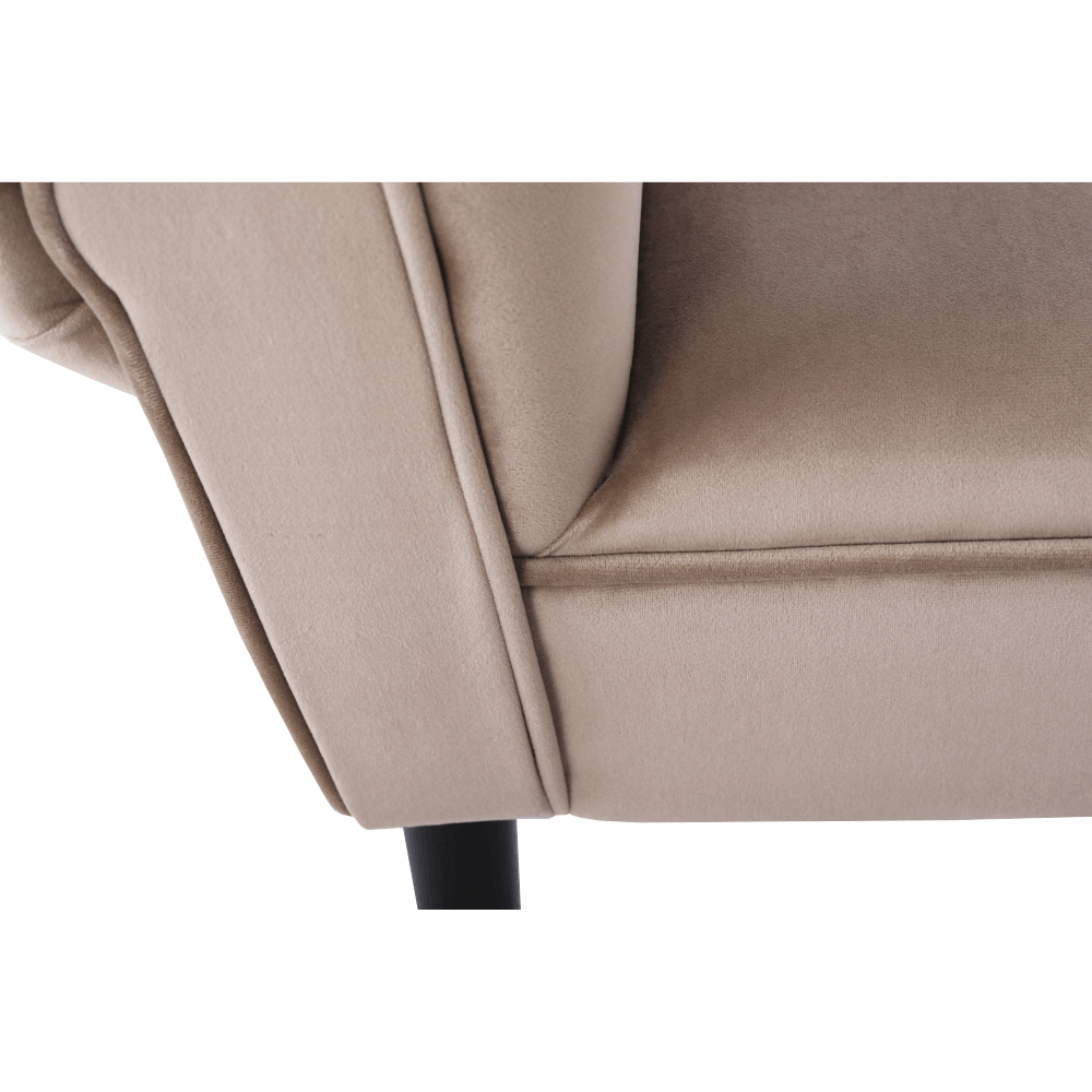 Lavica, Velvet látka, béžovosivá/čierna, BURDA - Image 13