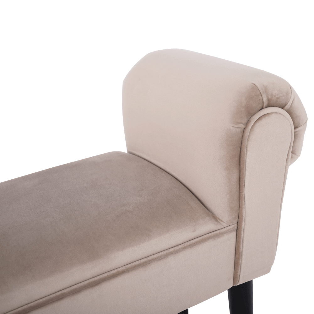 Lavica, Velvet látka, béžovosivá/čierna, BURDA - Image 14