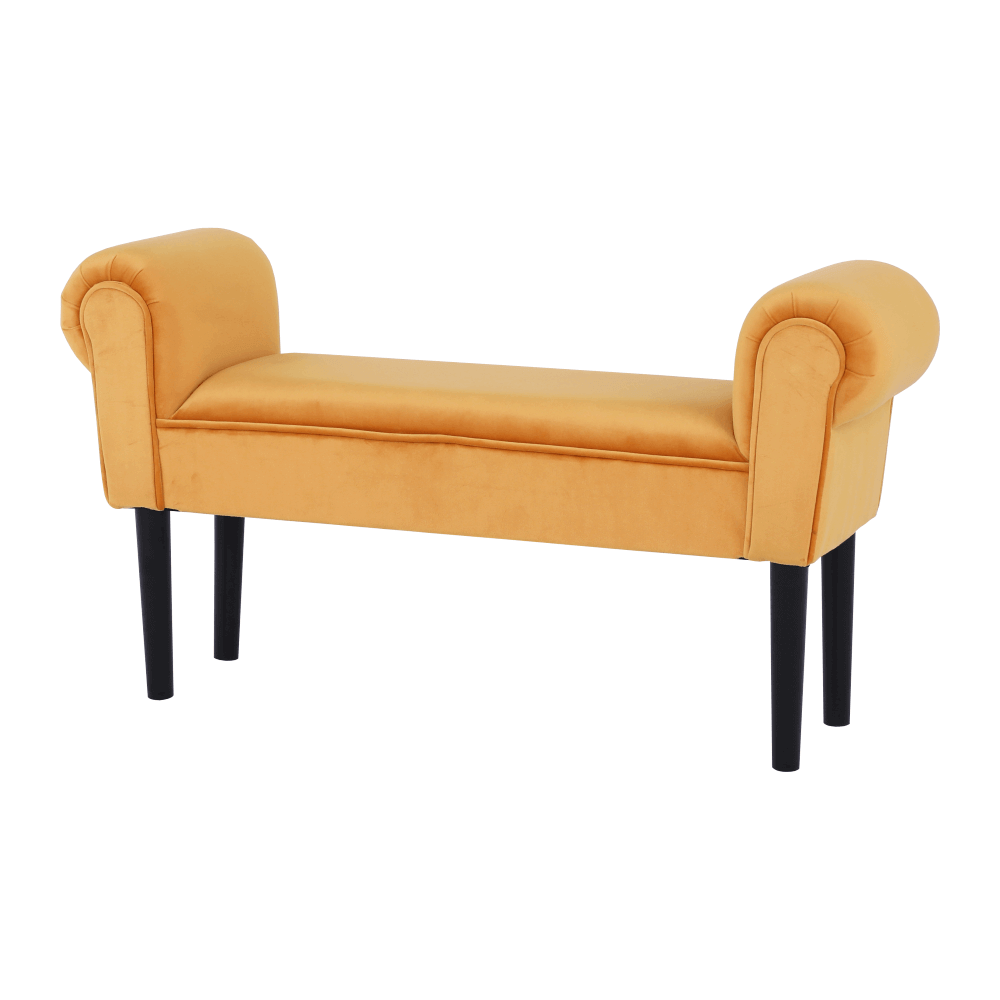 Lavica, Velvet látka, medovohnedá/čierna, BURDA - Image 7