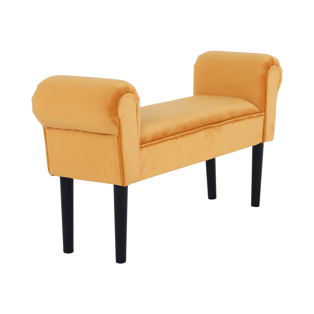 Lavica, Velvet látka, medovohnedá/čierna, BURDA - Image 8