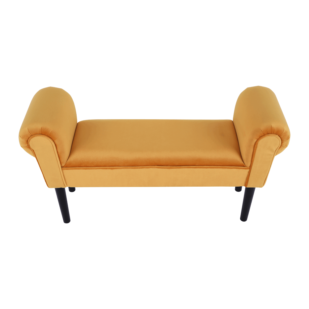 Lavica, Velvet látka, medovohnedá/čierna, BURDA - Image 9