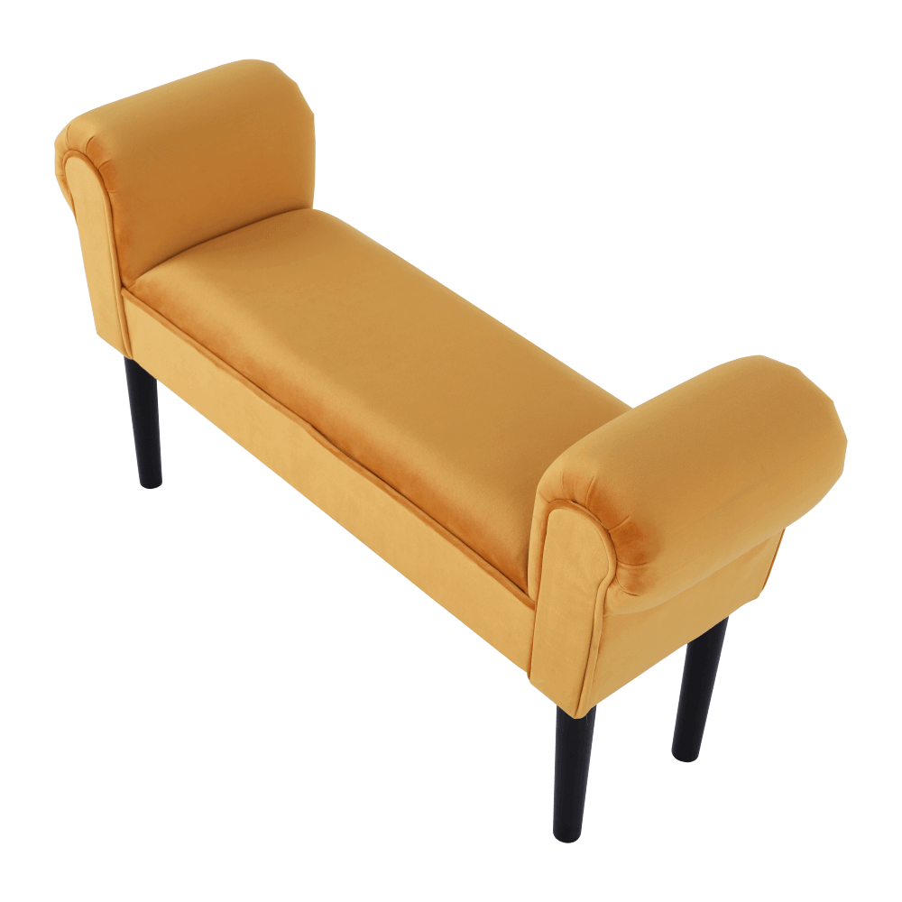 Lavica, Velvet látka, medovohnedá/čierna, BURDA - Image 10