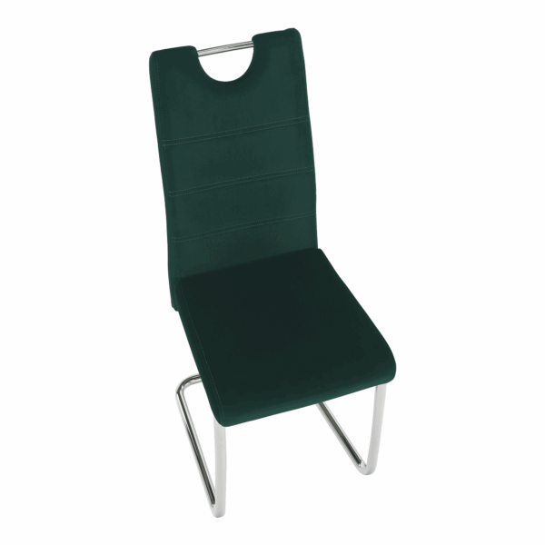 Jedálenská stolička, smaragdová Velvet látka/svetlé šitie, ABIRA NEW - Image 11