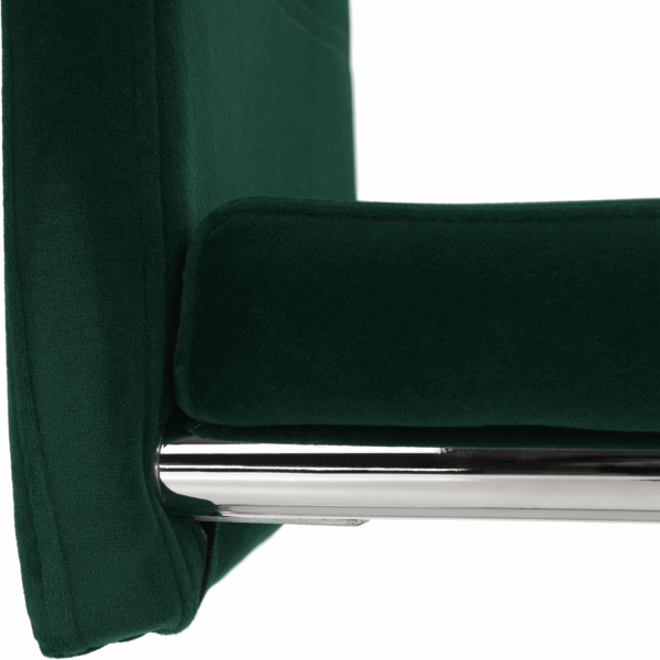 Jedálenská stolička, smaragdová Velvet látka/svetlé šitie, ABIRA NEW - Image 14