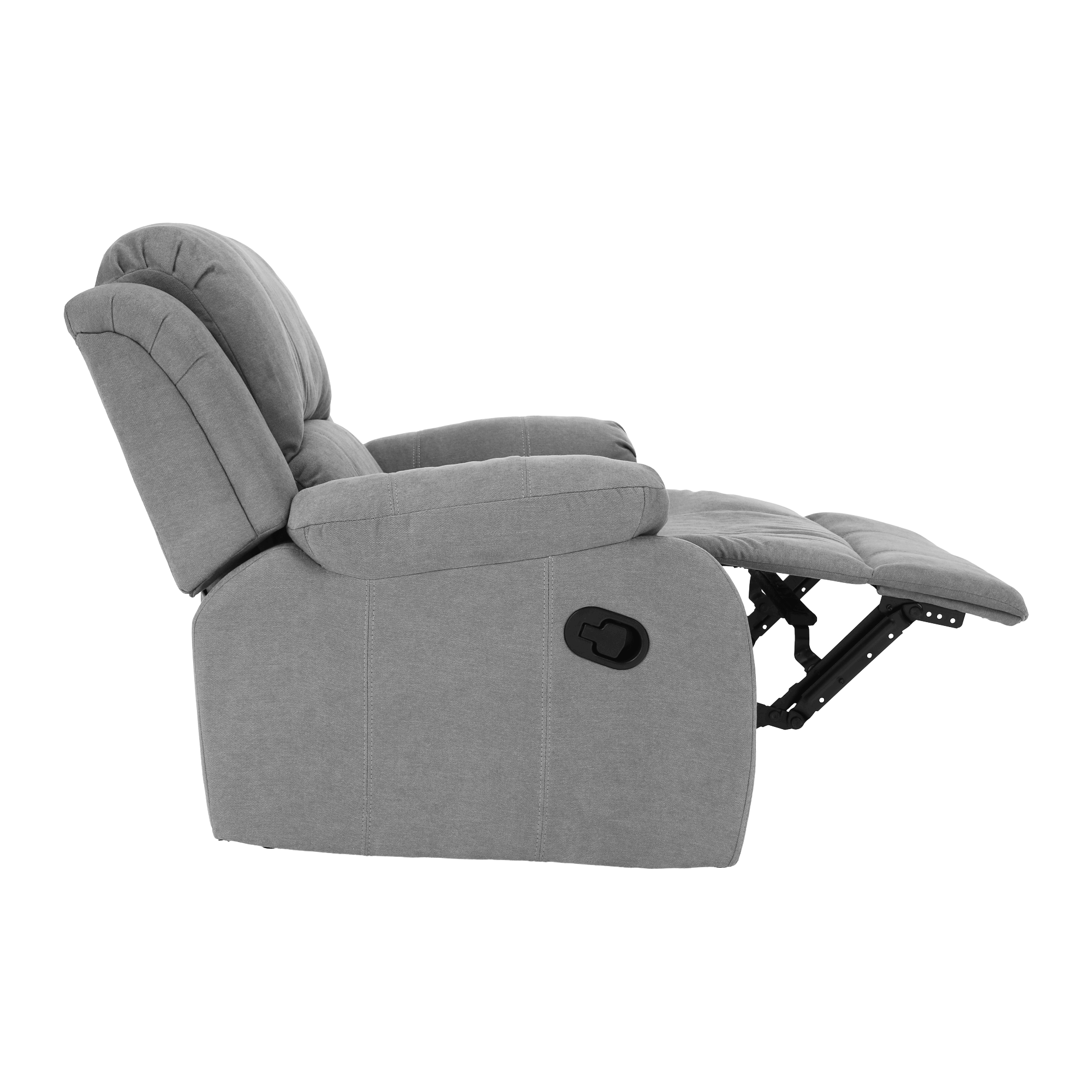 Relaxačné polohovacie kreslo, svetlosivá látka, ASKOY - Image 10