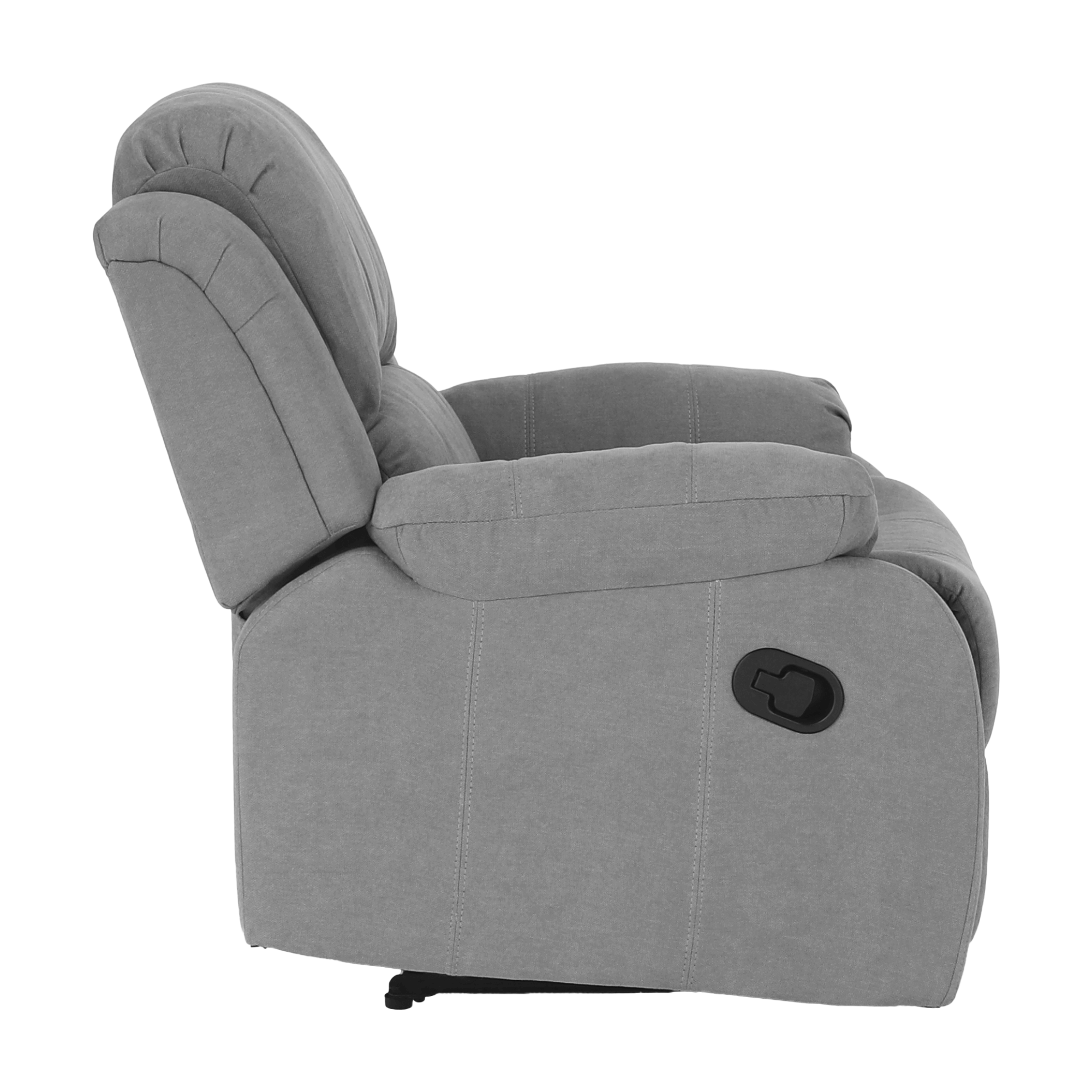 Relaxačné polohovacie kreslo, svetlosivá látka, ASKOY - Image 11