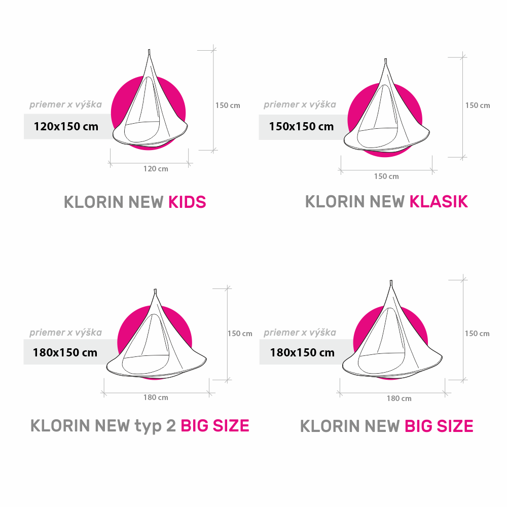 Závesné hojdacie kreslo, svetlosivá, KLORIN NEW BIG SIZE CACOON HAMMOCK - Image 2