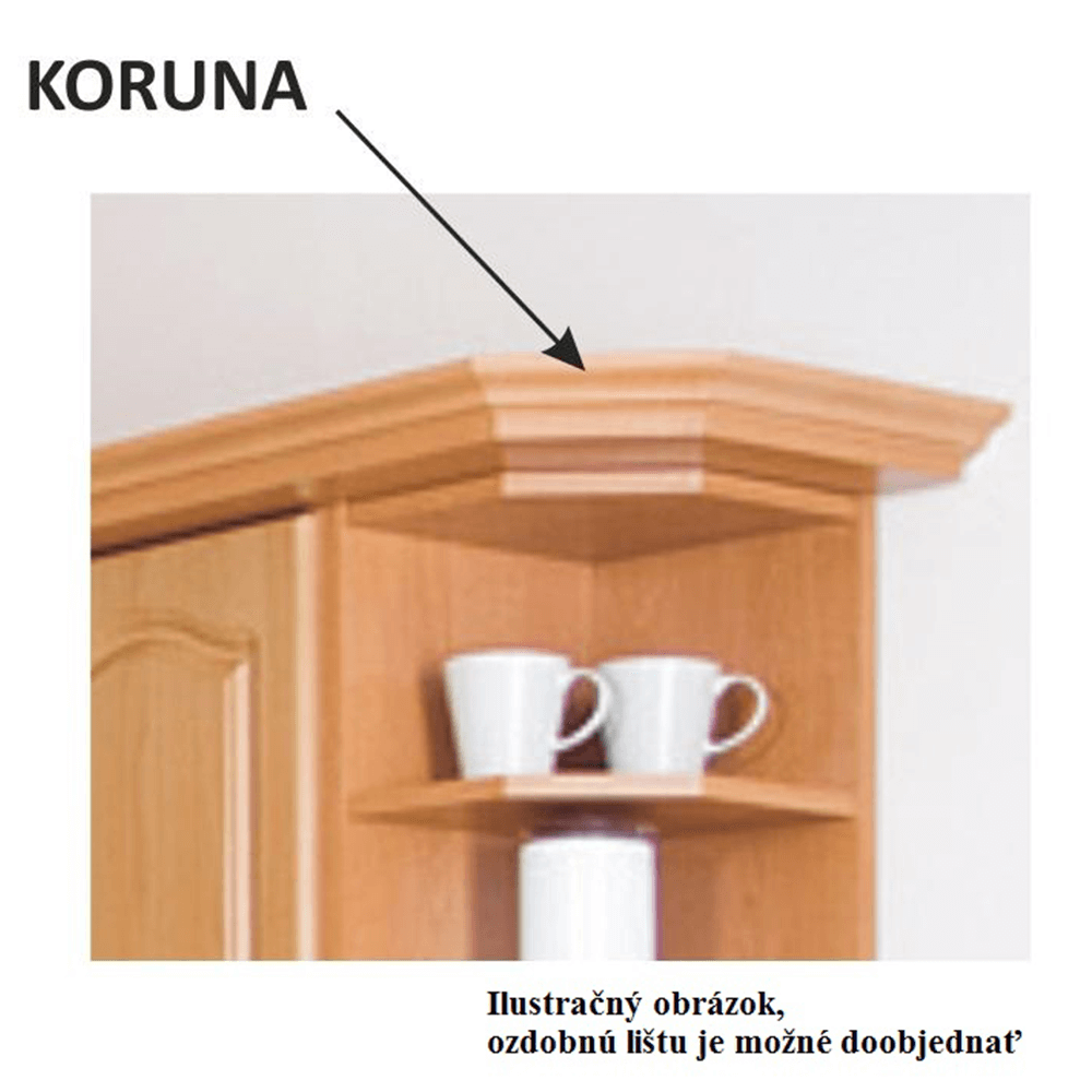 Kuchynská skrinka, jelša, LORA MDF NEW KLASIK W50OK - Image 2