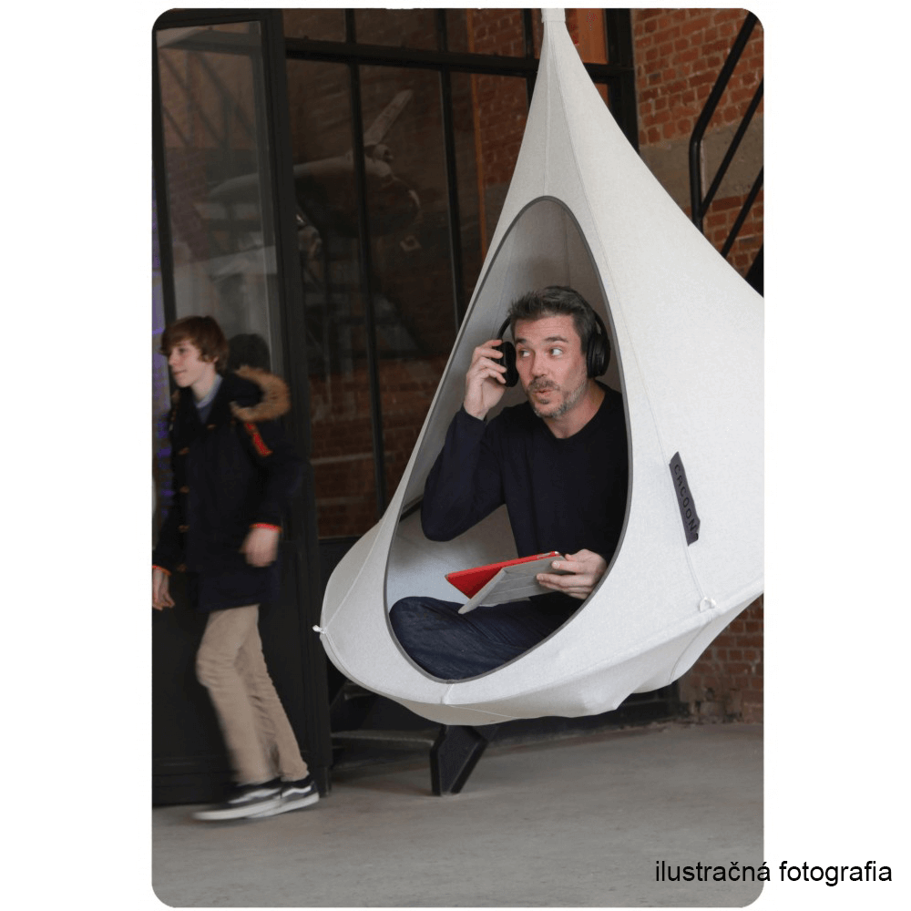 Závesné hojdacie kreslo, svetlosivá, KLORIN NEW BIG SIZE CACOON HAMMOCK - Image 12